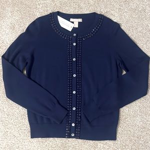 Banana Republic jeweled cotton cardigan. Size medium. New!